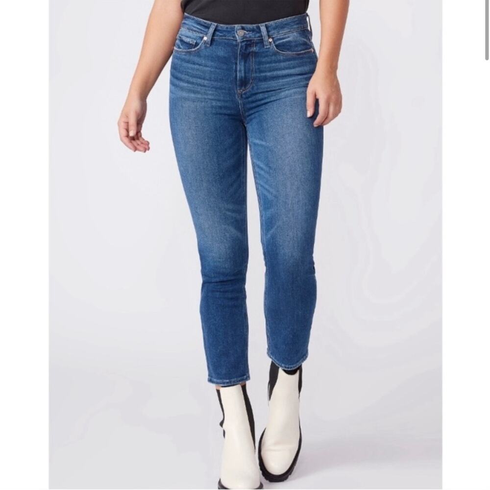 Paige Callie Crop Vintage Wash High Rise Jeans